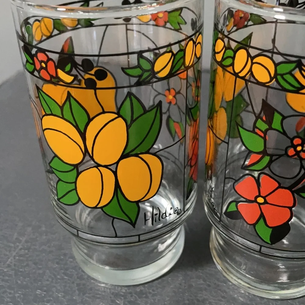 Vintage 70’s Hildi Anchor Hocking water glasses